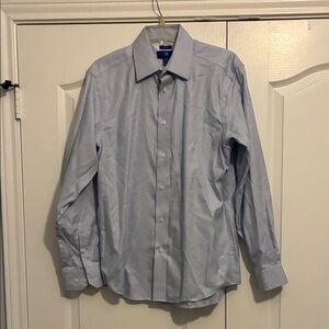 EGARA Sky Blue Dress Shirt with textured pattern